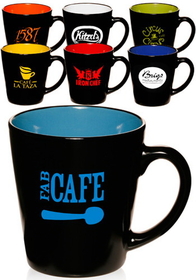 Blank 12 oz. Two -one Latte Mugs, 4" H x 3.7" Rim x 2.4" W