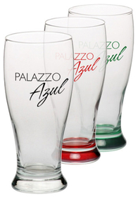 Custom 19oz Libbey Pilsner Beer Glasses, 3.5" W x 7 " H
