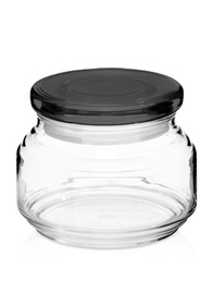 Blank 8oz Arc Flat Lid Elevation Candy Jars, Glass, 4.35" W x 3" H
