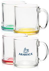 Custom 13oz Libbey Clear Glass Coffee Mugs, Glass, 4.75" W x 3.75" H