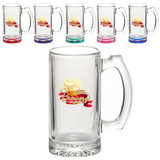 Custom 12 oz Libbey Glass Sports Beer Mugs, Glass, 4.625 