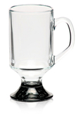 Blank 10oz Arc Footed Sports Glass Mug, Glass, 2.75