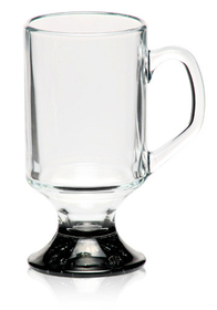 Blank 10oz Arc Footed Sports Glass Mug, Glass, 2.75" W x 5.5" H