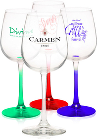 Custom 12.75oz Libbey Vina Wine Taster Glasses, 3.375 " W x 8.25 "H