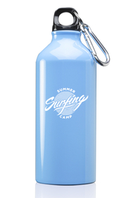 20oz Aluminum Water Bottles Bottle Top and Carabiner May Not Come Assembled, Aluminum, 8" H x 3" W