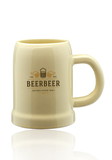 Blank 28 oz. Beige Ceramic Beer Mugs