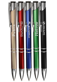Blank Ballpoint Aluminum Pens, Metal, 5.38" W x 0.5" H