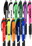 Blank Bright Colors Rubber Grip Ballpoint Pens, Plastic + Rubber Grip, 5.5" W x 0.63" H, Price/each