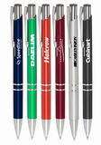 Blank Retractable Ballpoint Pens, Plastic Body, Metal Accents, 0.55