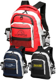 Blank Travelers Multi-Pocket Backpacks, 600D Polyester, 20" H x 15.5" W x 7" D