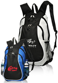 Custom Large Sports Backpacks, 600D Polyester, 13" W x 18.5" H x 6.25" D