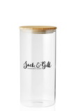 Blank 44 oz. Store N Go Glass Storage Jars with Bamboo Lids