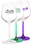Blank 13 oz. Lead Free Crystal Wine Glasses, Lead Free Crystal Glass, 8.52" H x 2.41" R x 3.07" B, Price/each