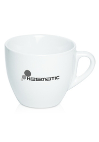 Personalized White Coffee Mugs, Stoneware, 3" H x 3 1/4" R x 1 7/8" B