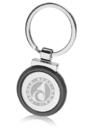 Blank Round Color Accent Metal Keychains, Metal, Plastic Ring, 3