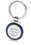 Blank Round Color Accent Metal Keychains, Metal, Plastic Ring, 3" H x 1.25" W (Including Keyring), Price/each