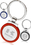 Blank Round Color Accent Metal Keychains, Metal, Plastic Ring, 3" H x 1.25" W (Including Keyring), Price/each