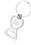 Blank Heart-Shaped Bottle Opener Keychain, Polish Chrome Metal, 3.25" x 1.25", Price/each