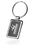 Blank Black & Chrome Rectangular Metal Keychains, Metal, 3" H x 1" W, Price/each