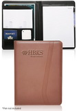 Blank 9.5 in x 12.75 in Brown Executive Portfolio, Leatherette