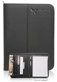 Blank 13.25 in x 10 in Black Stitched Portfolios, PU Leather Outside, PVC Inside