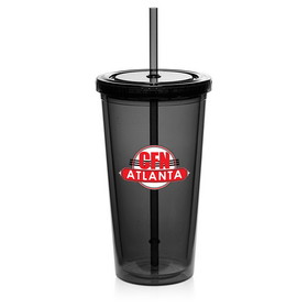 Blank 20 oz. Double Wall Acrylic Tumblers With Straws