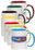 Custom 11 oz. Bright Two-Tone Sublimation Mugs, Stoneware, 4.5" W x 3.75" H, Price/each