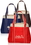 Blank Donna Tote Bags, Tough 600 Denier Polyester, 16.25"W x 13.25"H x 5.25"G, Price/each