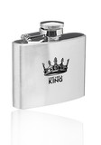 Blank 2 oz. Brushed Finish Stainless Steel Flasks