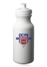 Custom 20 oz. White Water Bottles with Push Cap