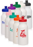 Blank 20oz White Super Value Sports Bottles, Plastic, 7.75" H x 3" W x 2" Brim