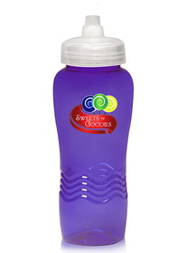 Blank 26 oz. Wave Plastic Water Bottles
