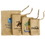 Custom HB680 Coffee Bean Jute/Burlap Drawstring Bag, 6" x 8", Price/each