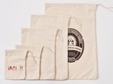 Custom HWC1218 Heavy Weight Natural Cotton Drawstring Bag, 12