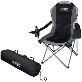 Blank B4878 Folding Chair In A Bag, 600D Polyester With Mesh Accents, 23.5" W X 43" H X 22.75" D
