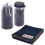 Custom B5772 Travel Blanket, Frosted Pvc Bag With Drawstring Closure And Stopper, 50