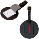 Blank BL2645 Luggage Tag, Bonded Leather, 3.5" Dia.