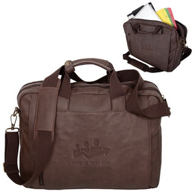 Blank BL6339 Laptop Brief, Premium Bonded Leather, 16.5" W X 12" H X 3.5" D