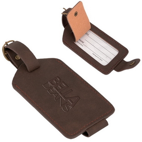 Custom BL8991 Luggage Tag, Premium Bonded Leather, 4.5" W X 2.5" H