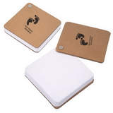 Custom CA8361 Recycled Cardboard Pivot Pad - White, Hard Cover Recycled Cardboard Memo Pad, 4