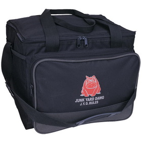 Custom CB729 Cooler Bag, 600D Polyester With Two-Toned Polyester, 14.5" W X 11.25" H X 10" D