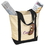 Custom E3000 Two-Tone Tote Bag, 12 Ounce Cotton Canvas, 18" W X 14" H X 7" D, Price/piece