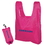 Blank F5269 Folding Tote In A Pouch, Lightweight 190T Polyester, 15.5" W X 16" H X 5" D (Tote Open), Price/each