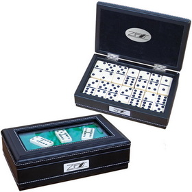 Custom GP3918-C Domino Gift Pack, Pvc Leatherette, 8" W X 2.5" H X 5" D (Box)
