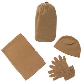 Custom GP4737-C Flurry Fleece Set, Fleece Hat, Gloves And Scarf To Keep You Warm, 11" W X 8" Diameter (Drawstring Bag)