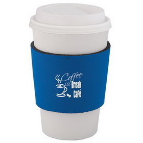 Blank N7392 Neoprene Coffee Sleeve, 4Mm Neoprene, 4.75" W X 2.5" H X 0.5" D