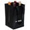 Custom NW4908 Non Woven Four Bottle Wine Bag, Sp Pp Ps - 3.5" W X 3.5" H (Front Pocket), 6.75" W X 11" H X 6.5" D, Price/piece