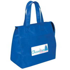 Blank NW5462 Non Woven Insulated Grocery Tote, Non Woven 90 Gram Polypropylene, 13" W X 15" H X 10" D