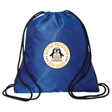 Blank P5036 Drawstring Knapsack, 210D Polyester On Back (Not Shown) And Dobby Polyester On Front As Illustrated, 14.5