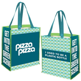 Blank RE6944 Pet Preprinted Jumbo Grocery Tote, Sp 1C Ps - 9" W X 9" H (Back Side Opposite"I Used To Be A Plastic Bottle"), 14" W X 16" H X 7.75" D